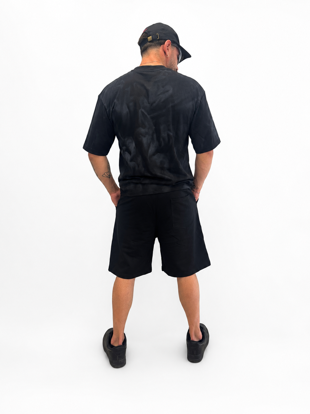T-SHIRT Marmorizzata Nera