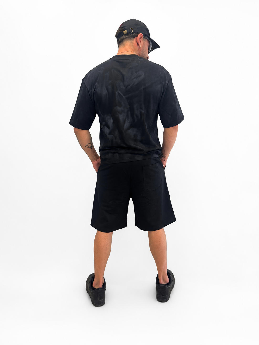 T-SHIRT Marmorizzata Nera