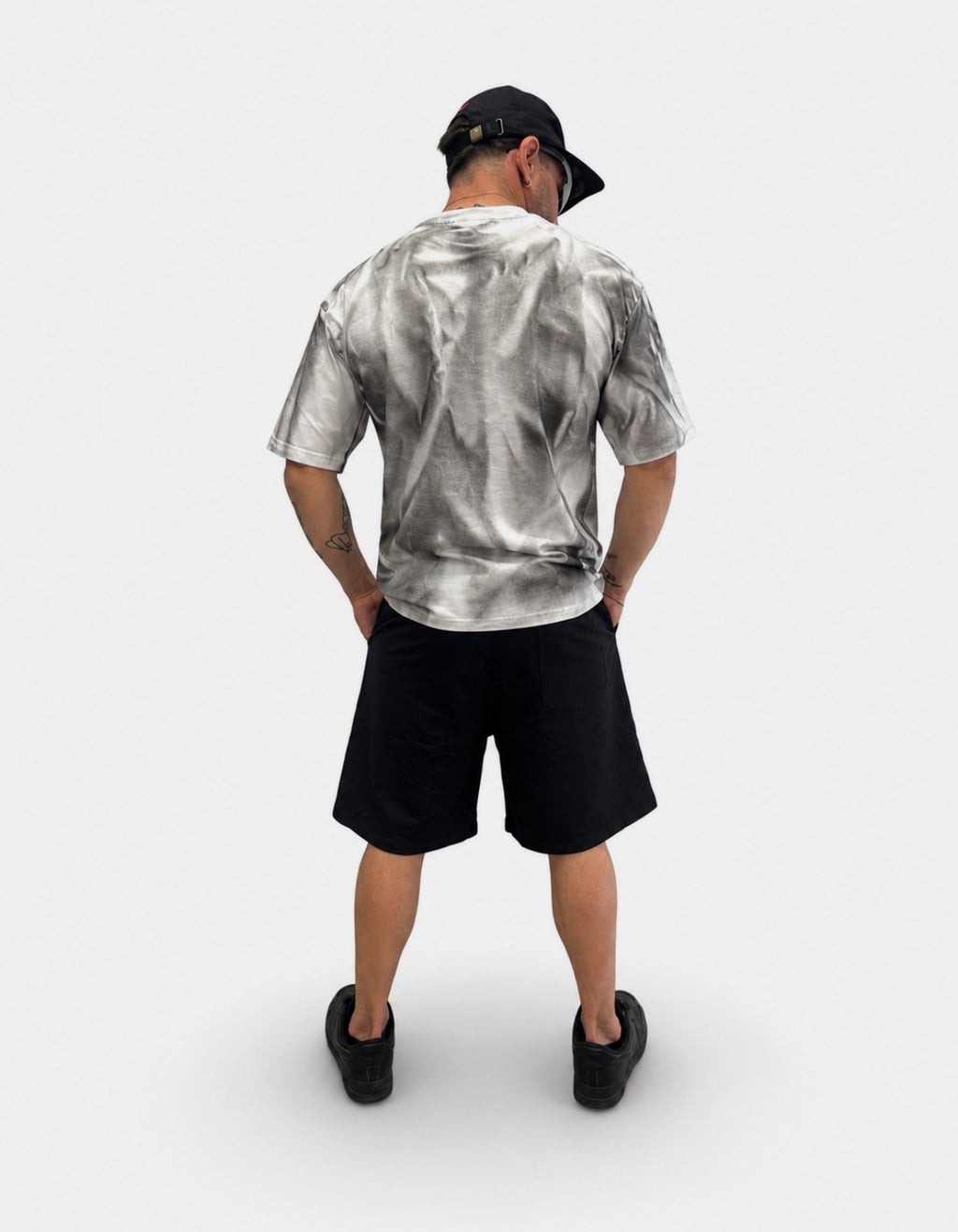 T-shirt Marmorizzata Bianca