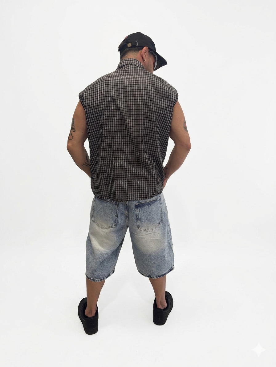 Camicia smanicata nera