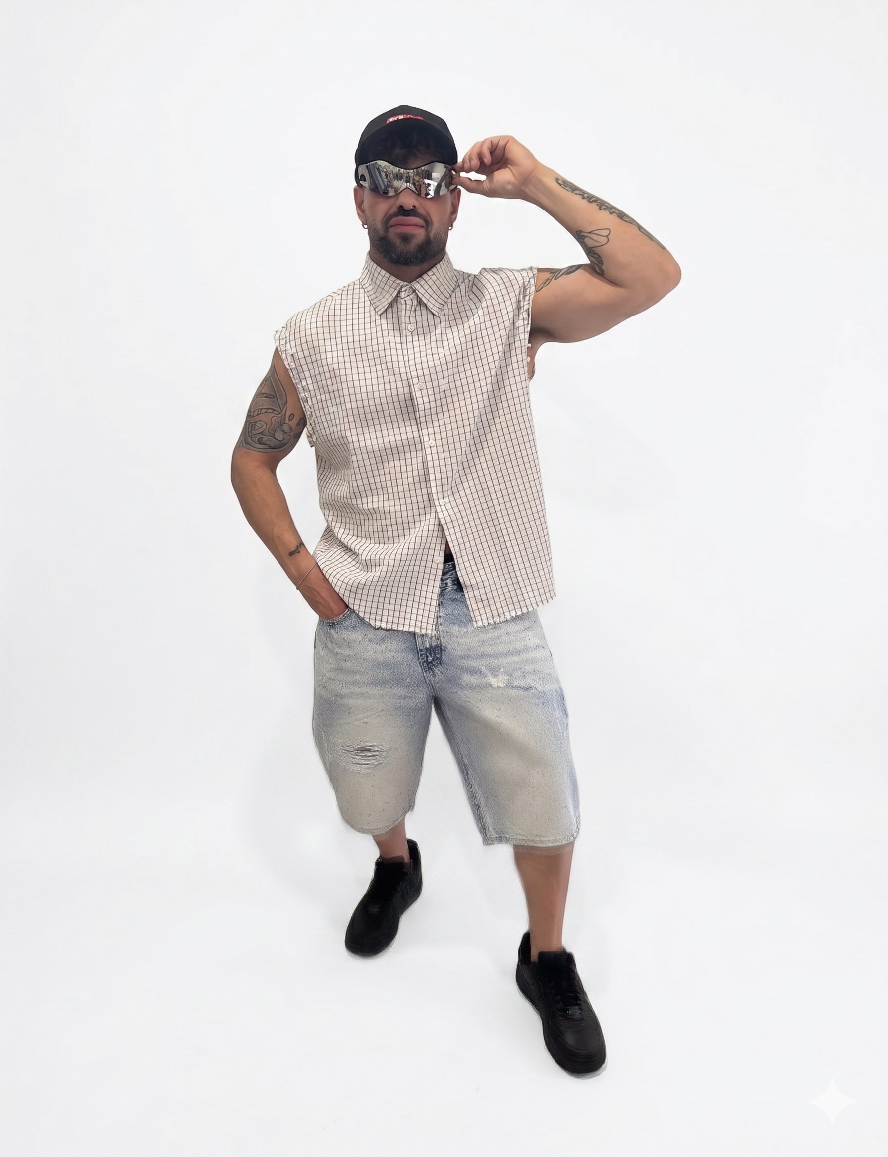 Camicia smanicata bianca