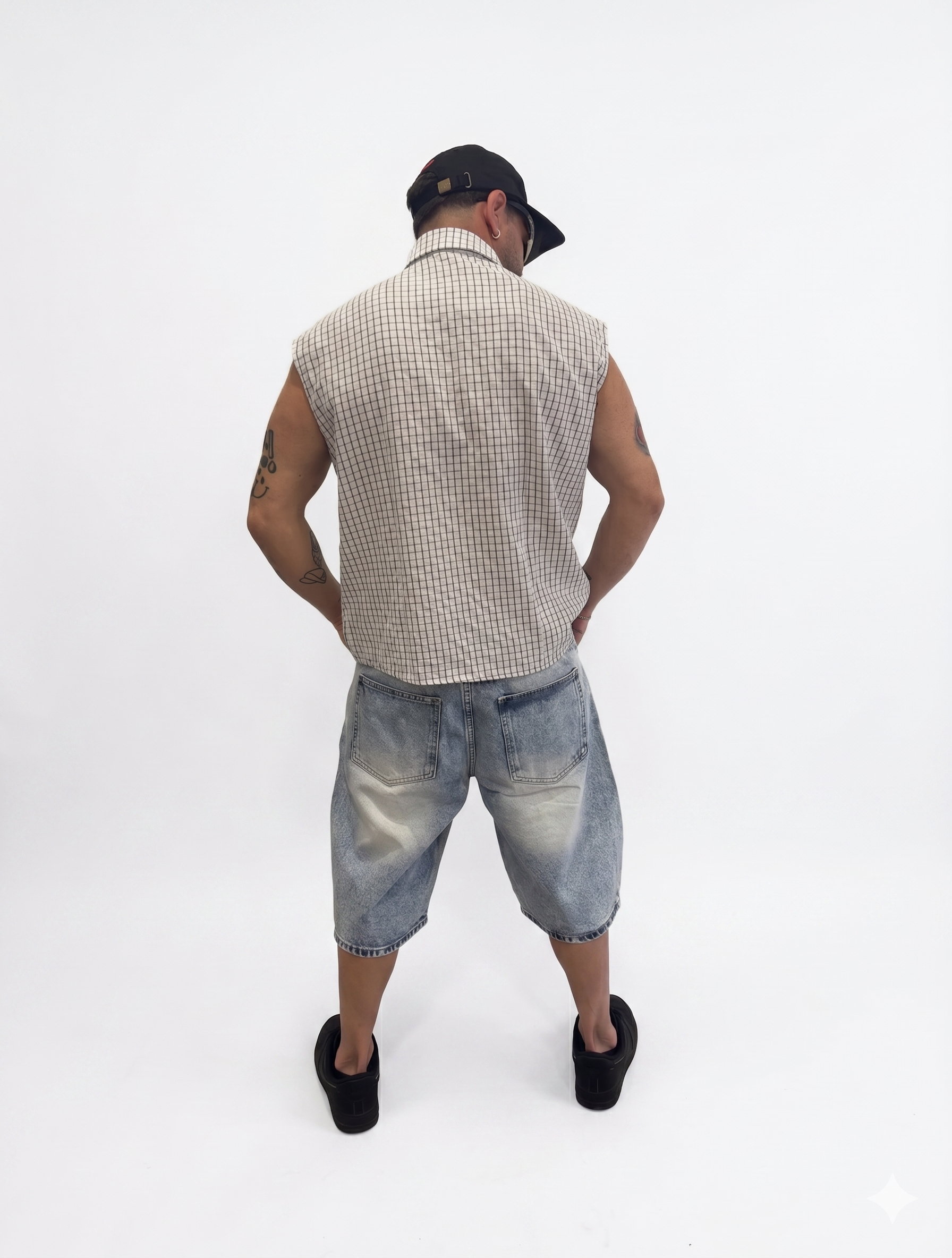 Camicia smanicata bianca